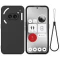 Mtp Products Nothing Phone (2a) Liquid Silikone Cover med Strop - Sort