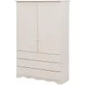 Loft 24 - Badeværelsesskab Minik 2 låger/3 skuffer - Hvid - Badeværelsesmøbler - - Homeroom