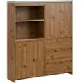 Loft 24 - Høj skænk Maribo 2 låger/3 skuffer - Brun - Skænke & sideboards - - Homeroom