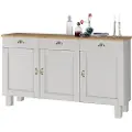 Loft 24 - Skænk Toscana 3 låger/3 skuffer - Hvid - Skænke & sideboards - - Homeroom