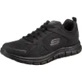 SKECHERS Skecherstil mænd. 52631 Træningssko Track sort (40), Stof, Fast, 1-3 cm, Sport, Løb