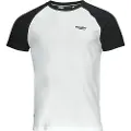 Superdry Superdrytil mænd. M1011838A Essential hvid baseballtrøje i økologisk bomuld (XL), Casual, Korte ærmer