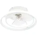 QAZQA Loftventilator hvid 46,5 cm inkl. LED med fjernbetjening - Kees