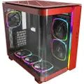 Montech King 95 Pro Curved Glass 6x Argb +hub Midi Tower Rød