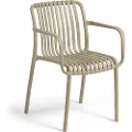 Kave Home - Stol med armlæn Isabellini, 4-pak - Brun - Spisestole - - Homeroom
