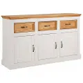 Loft 24 - Skænk 3 døre 3 skuffer Selma - Hvid - Skænke & sideboards - - Homeroom