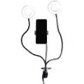 24hShop Double Selfie / selfie-lys med fjernbetjening og mobiltelefonholder