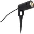 QAZQA Justerbar sort spydlampe IP65 - Solo Eco