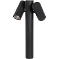 QAZQA Stående udendørslampe sort 50 cm 2-lys justerbar - Duo