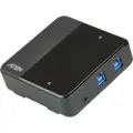 Aten US234 - 2 x 4 USB 3.2 Gen1 Peripheral Sharing Switch USB hub - 4 ports - Grå