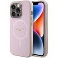 GUESS iPhone 15 Pro Guess Saffiano Hybrid Cover - MagSafe Kompatibel - Pink