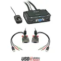 Lindy Vga/usb 2.0/koaksial Kvm Afbryder