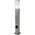 QAZQA Udendørslampe stål 80 cm med fatning IP44 - Malios