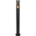 QAZQA Moderne udendørs stolpelampe sort 110 cm IP44 - Rox