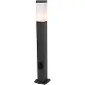 QAZQA Udendørslampe mørkegrå 80 cm med fatning IP44 - Malios