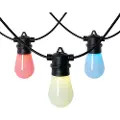 QAZQA Smart LED lysslynge 15 meter 15 lys opal RGBW IP44 - Chill
