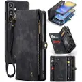 CASEME Samsung Galaxy A15 Caseme 008 2-i-1 Multifunktionel Pung - Sort