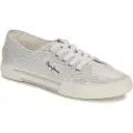 Pepe Jeans Pepe Jeanstil kvinder. PLS31439 Brady Party Ballerina sko sølv (40), Sølvfarvet, Stof, Fast, Blonder, Casual
