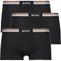 Hugo Boss BOSStil mænd. 50516542 Pakke med tre sorte boxershorts (L), Afslappet, Bomuld