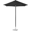 Vonroc Premium Stangparasol Torbole Ø200cm - inkl. overtræk - rund | Strandparasol | Sort