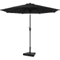 Vonroc Premium Stangparasol Recanti Ø300cm - inkl. □ Betonfod og overtræk - rund | Sort