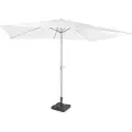 Vonroc Premium Stangparasol Rapallo 200x300cm - inkl. □ Betonfod og overtræk - rektanglær | Hvid