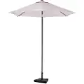 Vonroc Premium Stangparasol Torbole Ø200cm - inkl. □ Betonfod og overtræk - rund | Strandparasol | Beige