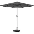 Vonroc Premium Stangparasol Recanti Ø300cm - inkl. □ Betonfod og overtræk - rund | Grå