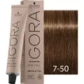 Schwarzkopf Schwarzkopf-Professional Haarfarver Igora-RoyalAbsolutes Permanent Anti-Age Color Creme 7-50 Mellemblond gylden natur 60 ml (1.467,00 kr / 1 l)