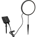 QAZQA Piggelys sort 50 cm inkl. genopladelig og solcelledrevet LED IP65 - Adalind