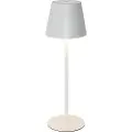 QAZQA Bordlampe hvid inkl. dæmpbar & genopladelig LED IP54 - Murdock