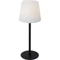 QAZQA Bordlampe sort genopladelig inkl. LED og lysdæmper IP54 - Jude