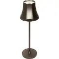 QAZQA Retro bordlampe mørk bronze genopladelig IP44 - Granny