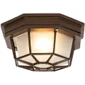 QAZQA Rustik loftslampe rustbrun 21,3 cm IP44 - Bri