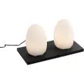 QAZQA Sæt med 2 hvide RGBW genopladelige bordlamper - Eggo
