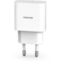 Unisynk 10389 Oplader Til Mobil Enhed Universel Hvid Vekselstrøm Hurtig Opladning Indendørs Hvid