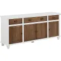 Loft 24 - Skænk 3 skuffer 4 døre Hanna - Hvid - Skænke & sideboards - - Homeroom