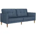 Dorel Home - Sofa 3-personers sovesofa Lilly - Blå - 3-pers. sofaer - - Homeroom