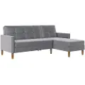 Dorel Home - Chaiselong Sovesofa med opbevaring Lilly - Grå - Sovesofaer - - Homeroom