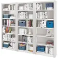 Loft 24 - Overskab M Billie 3-delt - Hvid - Bogreoler - - Homeroom