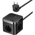 Baseus PowerCombo Cube med 2xUSB 2xUSB-C og 3 strømstik