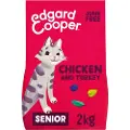 Edgard & Cooper Senior Cat - Fritgående kylling og kalkun - Kibbles - 2 kg