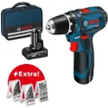 Bosch GSR 12V-15 i taske + 39 tilbehørsdele
