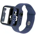 Mtp Products Apple Watch Series 7/8 Plastikcover med Skærmbeskytter - 45mm - Mørkeblå