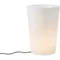 QAZQA Udendørs gulvlampe hvid 60 cm blomsterpotte IP44 - Verano