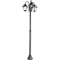 QAZQA Klassisk udendørs lanterne sort 235 cm 3-lys IP44 - Berta