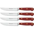 Wüsthof Steakknive CLASSIC COLOUR , sæt med 4, 12 cm, brunrød, Wüsthof
