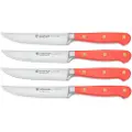 Wüsthof Steakknive CLASSIC COLOUR , sæt med 4, 12 cm, koral fersken, Wüsthof