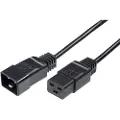 Microconnect Forlængerkabel Til Strøm 5m. C20 Forbinder C19 Forbinder Sort