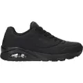 SKECHERS Skecherstil mænd. 52458 Sko Uno - Stand On Air sort (45), Fast, 1-3 cm, Blonder, Casual, Sport